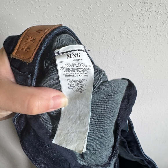 MNG by Mango Dark Wash Blue Denim Straight Leg Womens 12 Casual Stretch - Picture 7 of 7